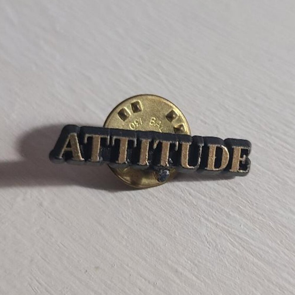 Attitude Black & Gold Lapel Pin